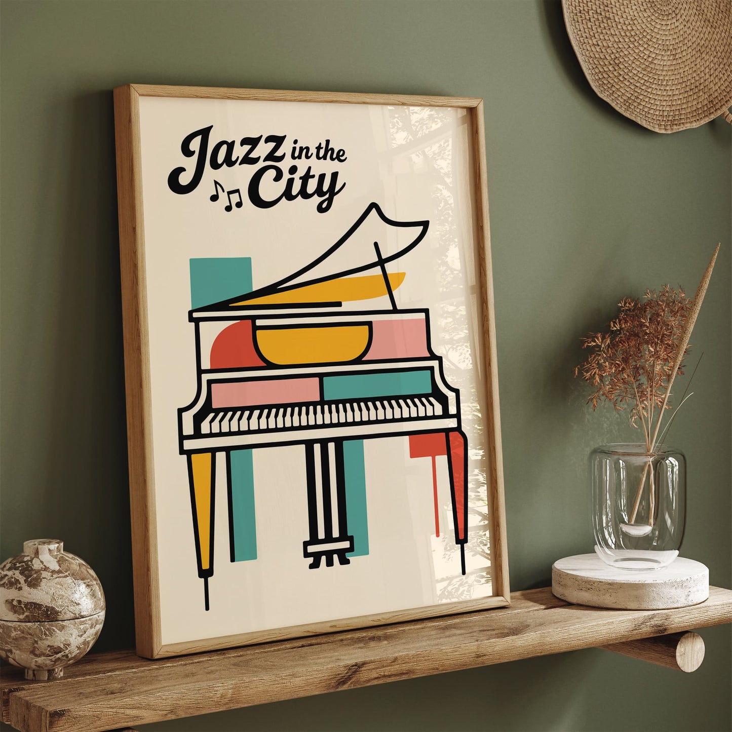 Jazz In The City Poster - Urban Music Wall Art
