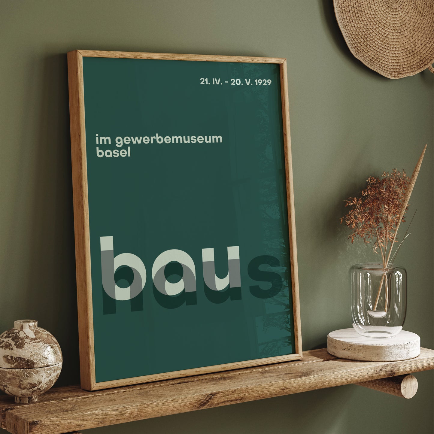 Green Typographic Bauhaus Poster