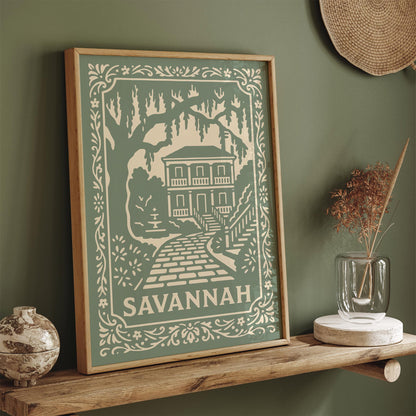 Savannah Georgia Poster – Vintage Travel Wall Art