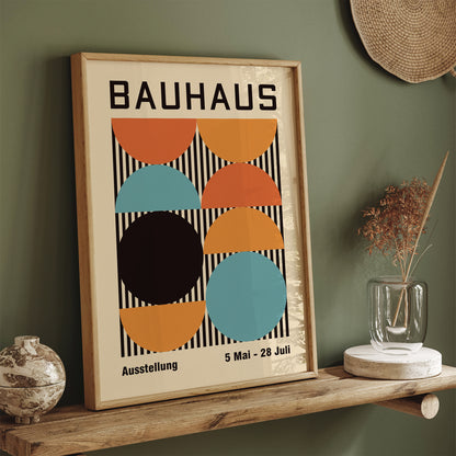 Bauhaus Circles Retro Poster