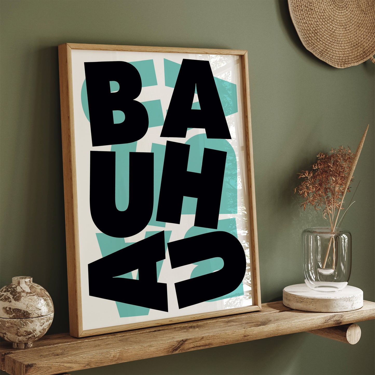 Bauhau Typographic Text Poster