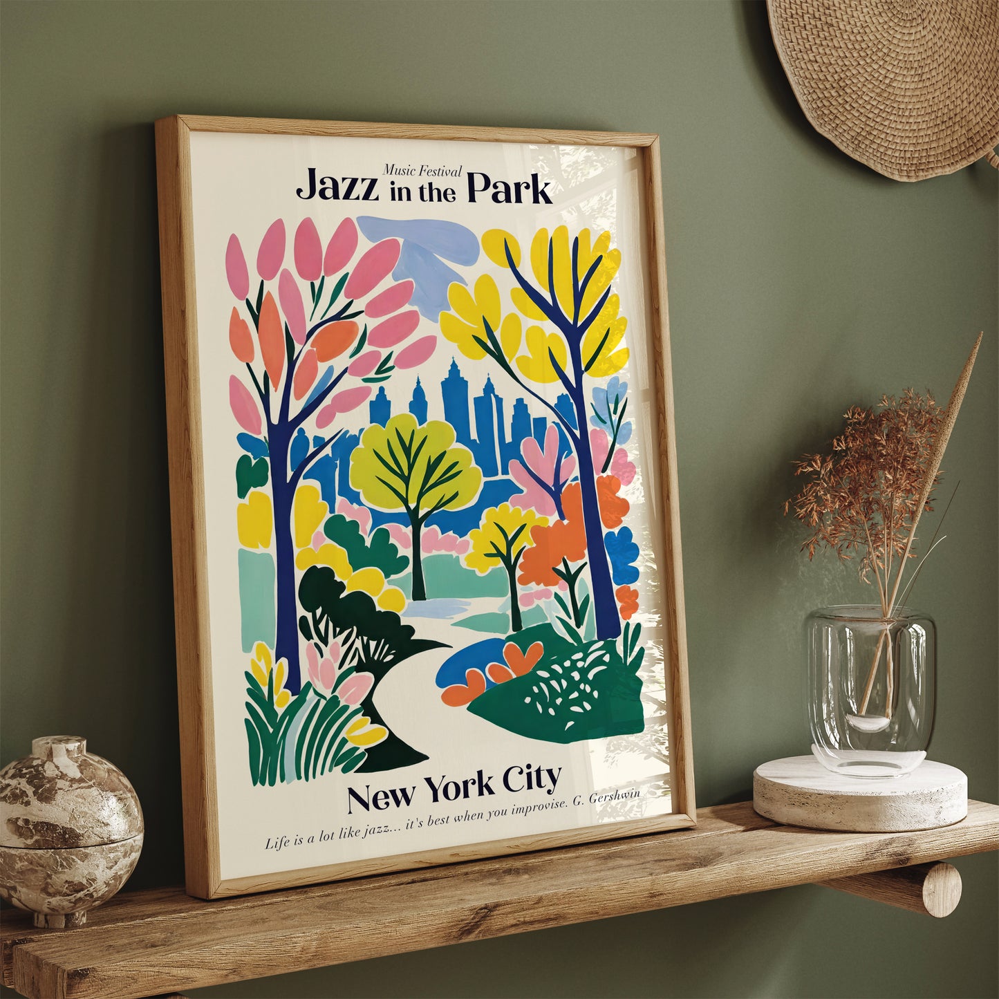 Jazz in the Park, New York City Music Poster