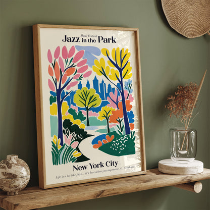 Jazz in the Park, New York City Music Poster