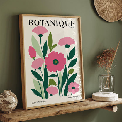 Botanical Flower Art Print - Modern French Poster