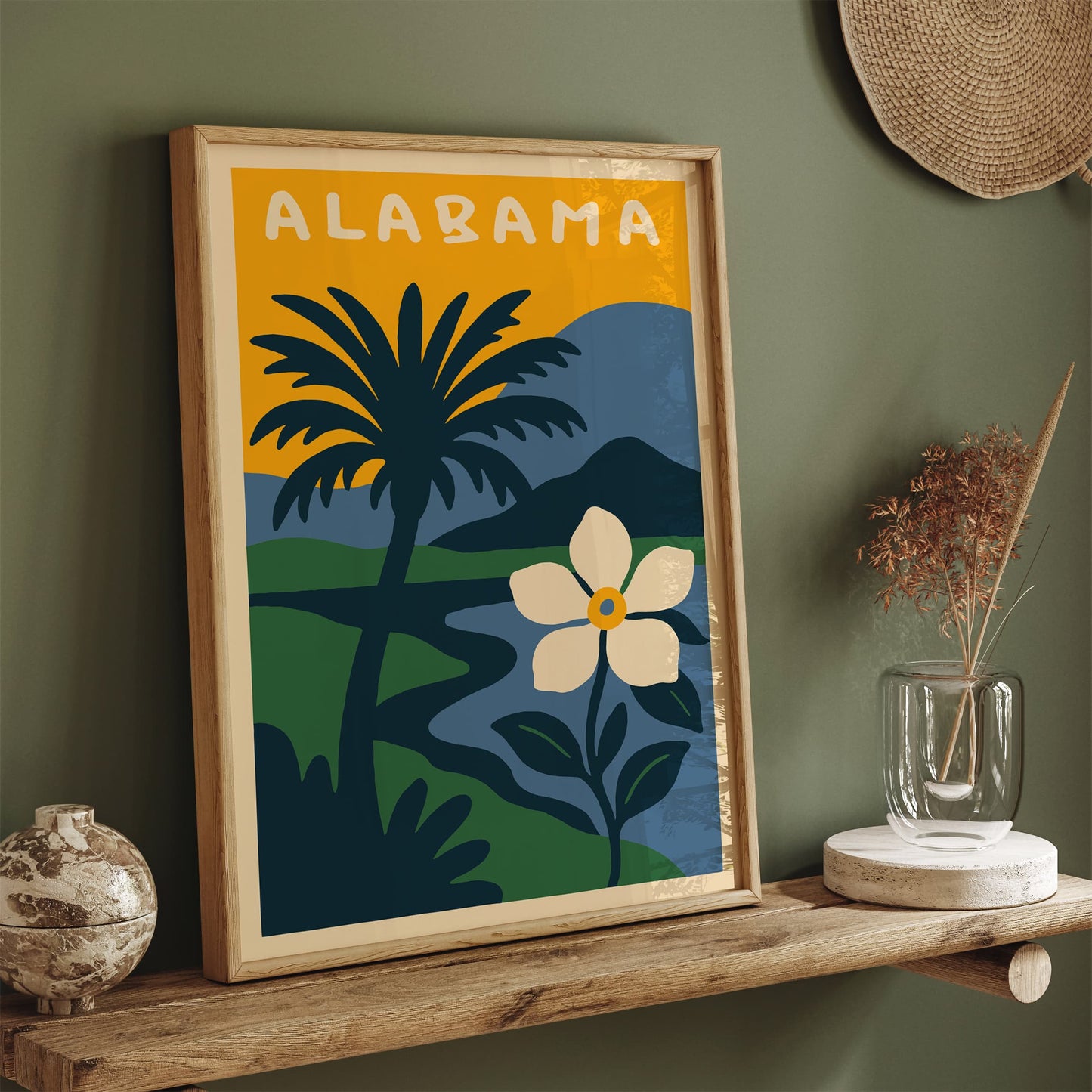 Alabama Retro Travel Poster