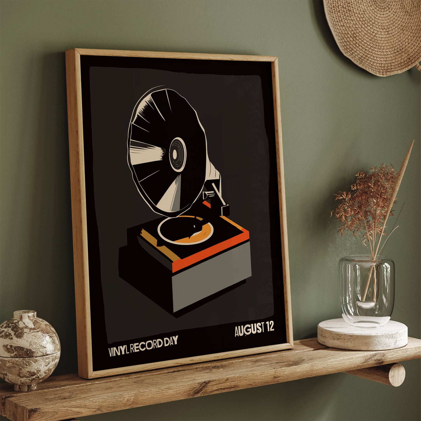 Vinyl Record Day - Gramophone Black Poster