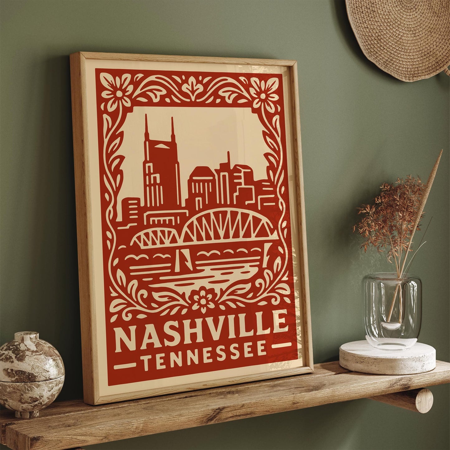 Nashville Tennessee Poster - Travel Cityscape Wall Art