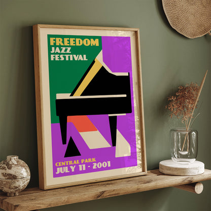 2001 Freedom Jazz Festival Retro Poster