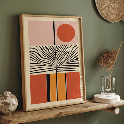 Mid Century Modern Living Room Art Print