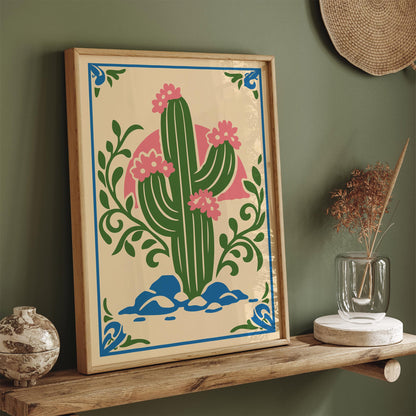 Saguaro Cactus Art Poster