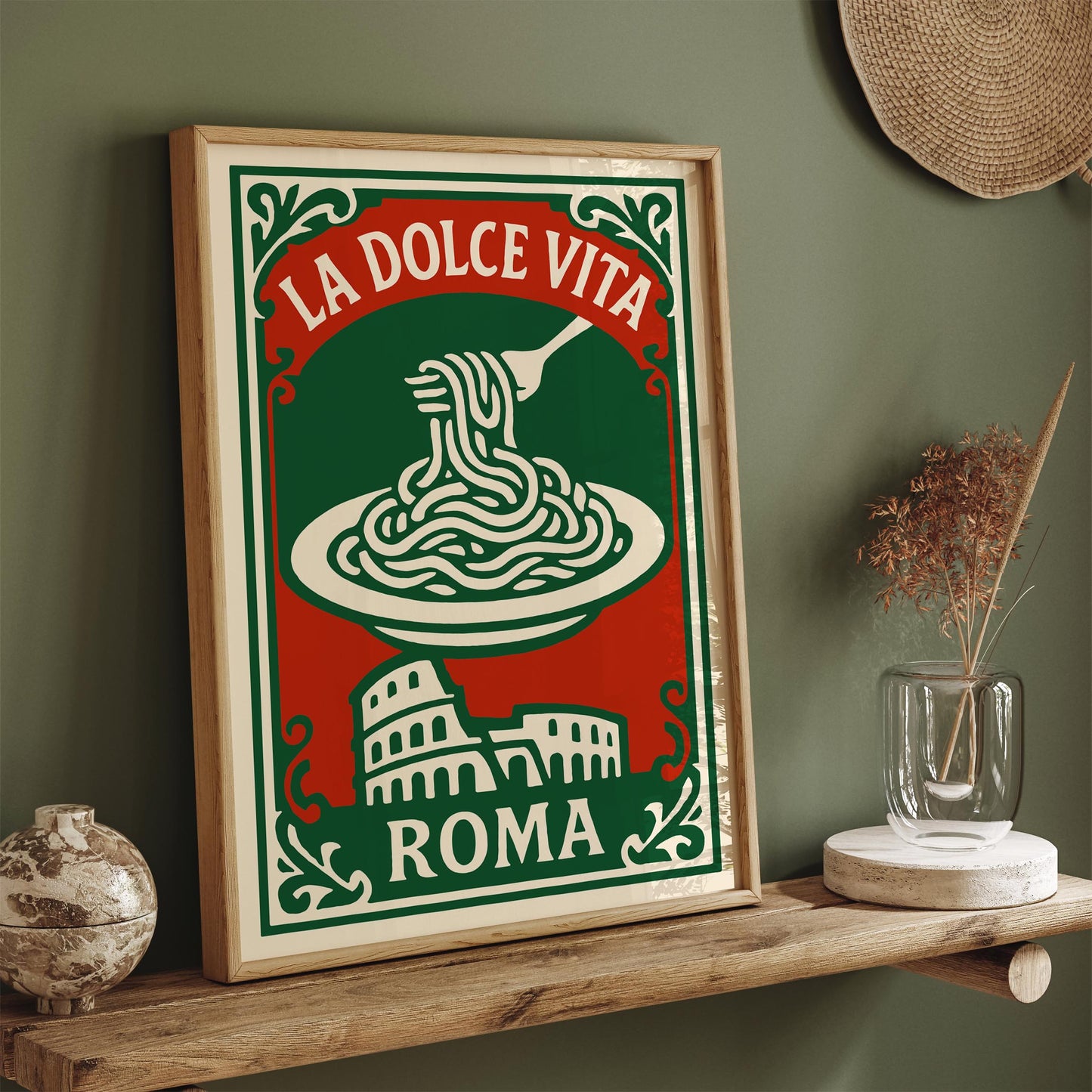 La Dolce Vita Poster - Roma Travel Art Print