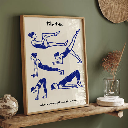 Pilates - where strenght meets grace Poster