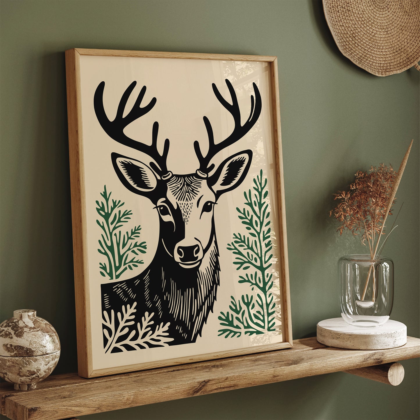 Reindeer Portrait Art Print