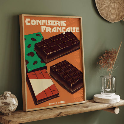 Confiserie Francaise Chocolat Retro Poster