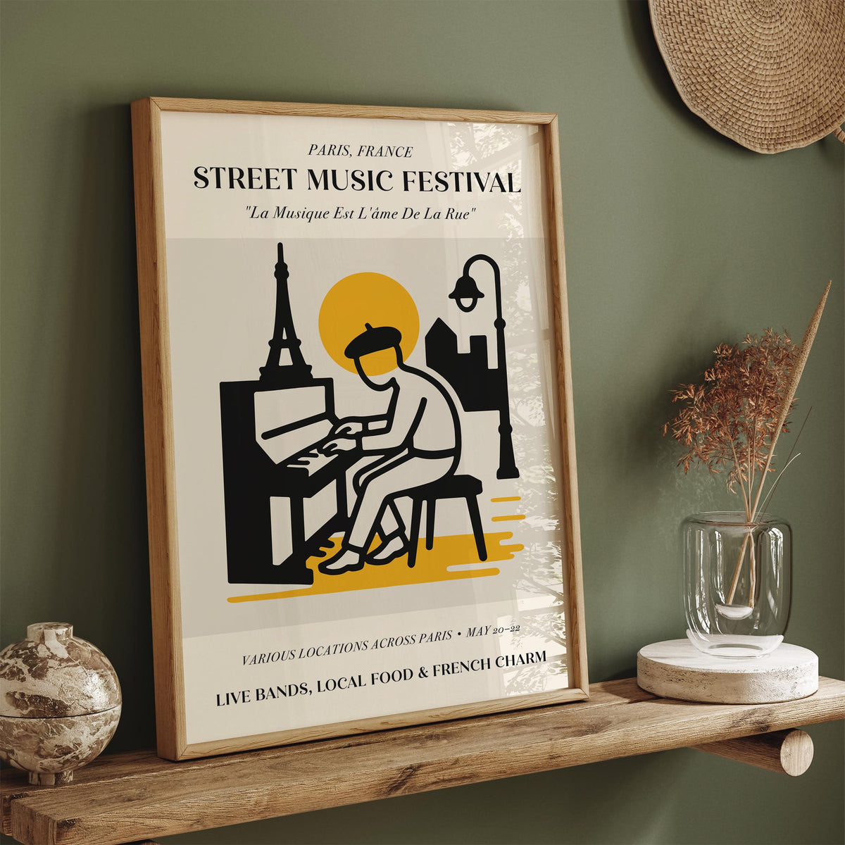 Paris Street Music Festival Art Poster