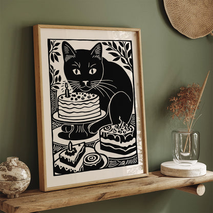 Black Cat Appreciation Day 2024 Art Print