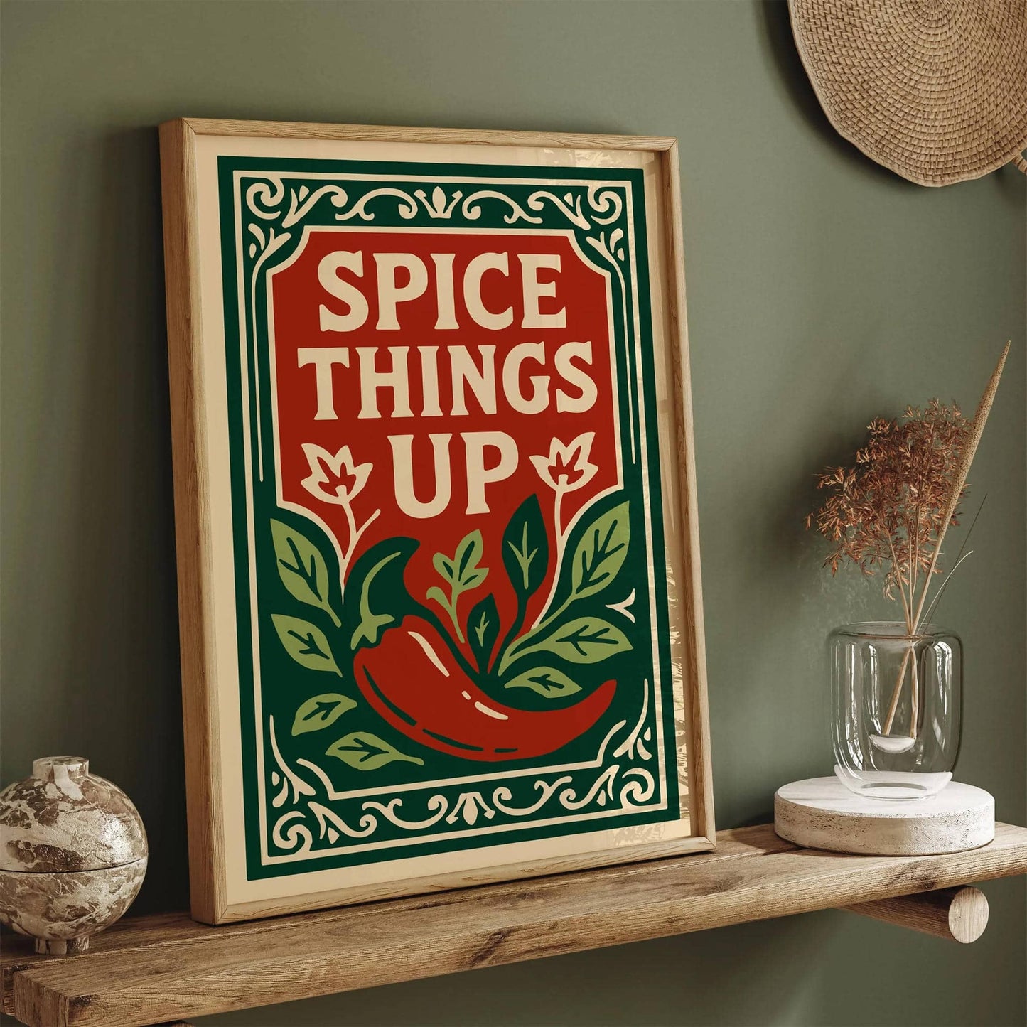 Spice Things Up Quote Wall Art - Funny Kitchen Wall Decor