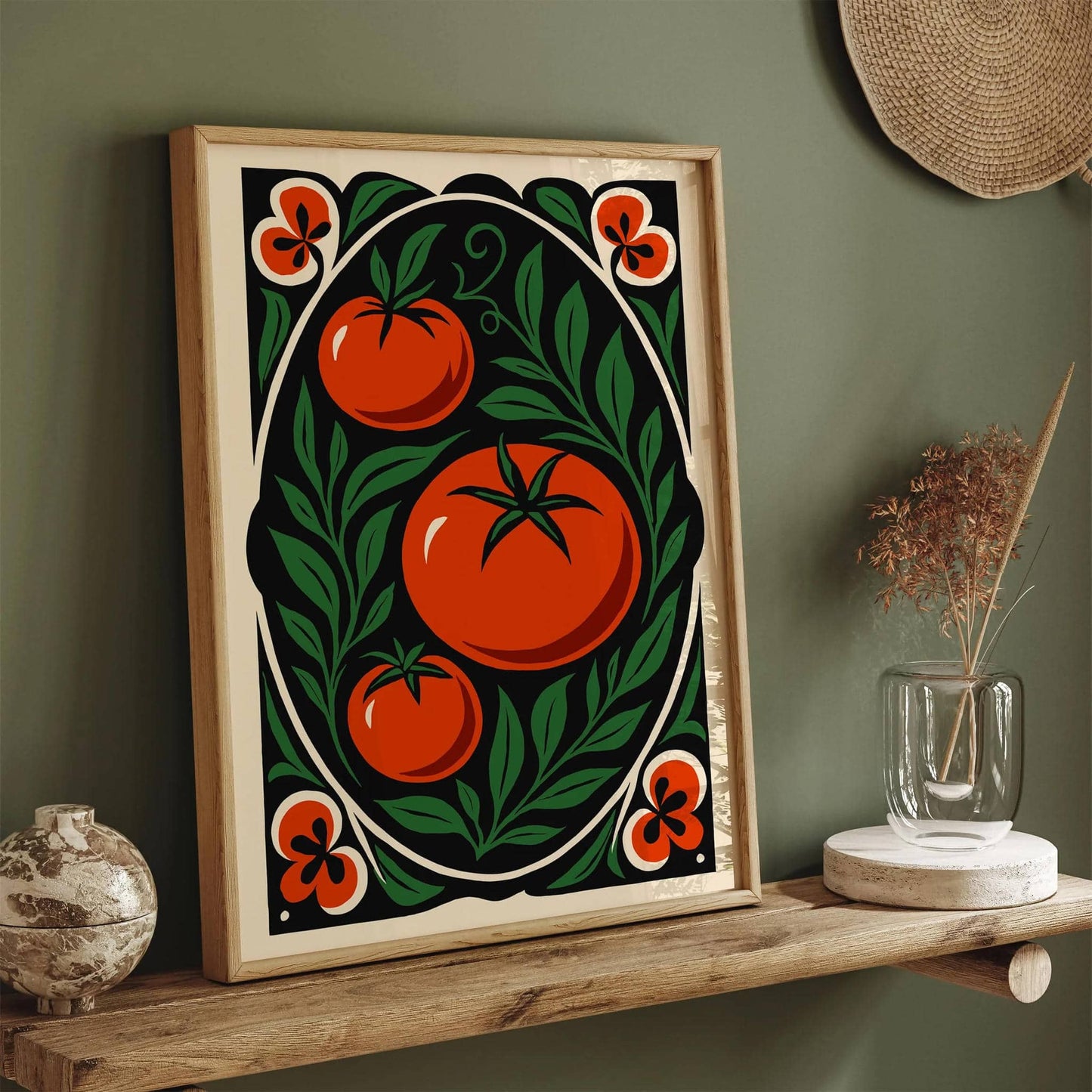 Red Tomatoes Poster - Elegant Kitchen Wall Art