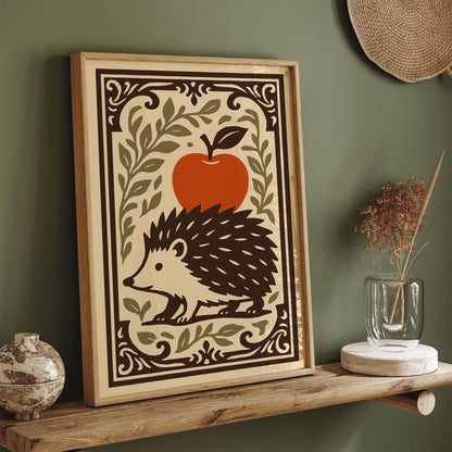 Cute Autumn Hedgehog Poster