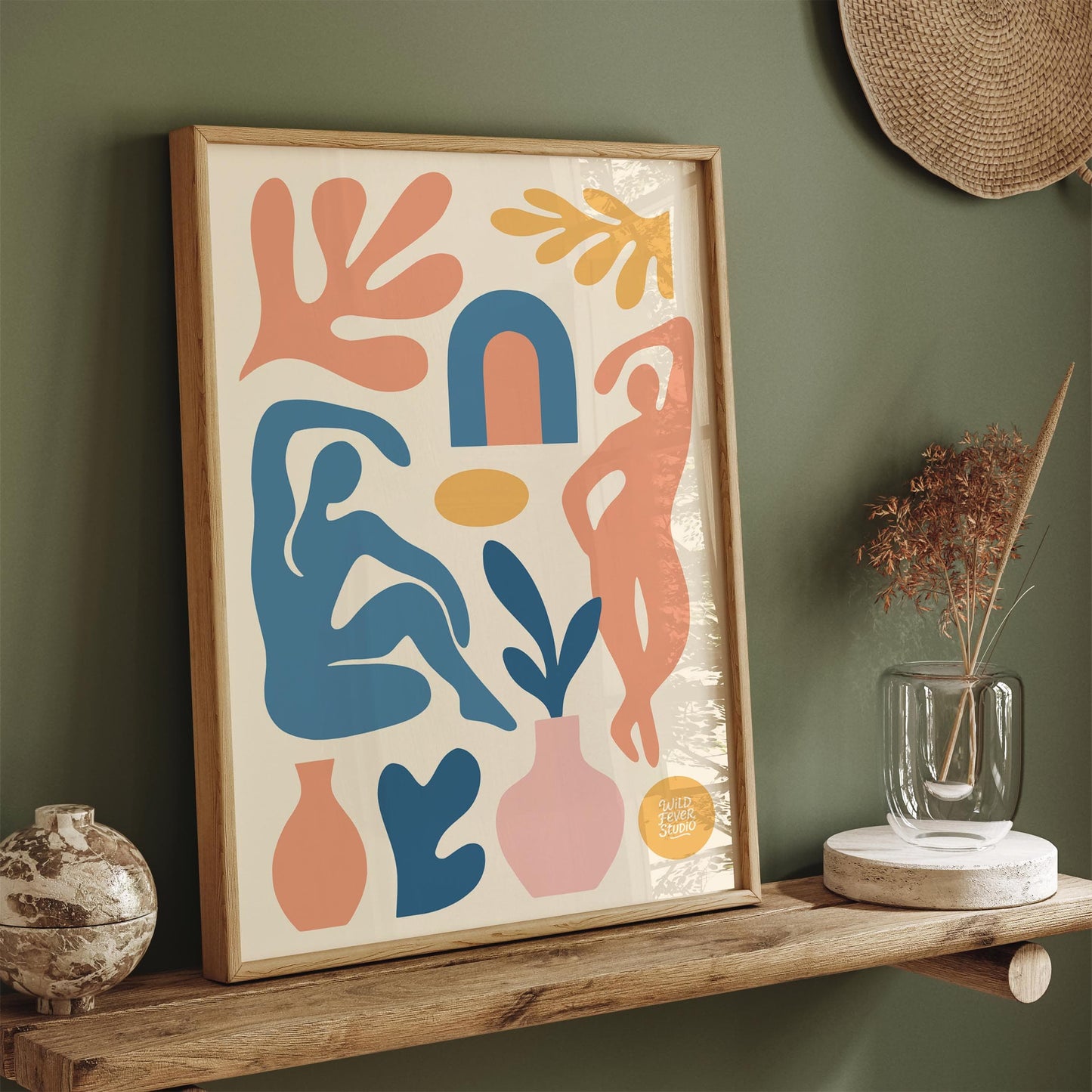 Abstract Papiers Découpés Wall Art Print