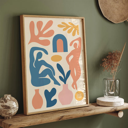 Abstract Papiers Découpés Wall Art Print