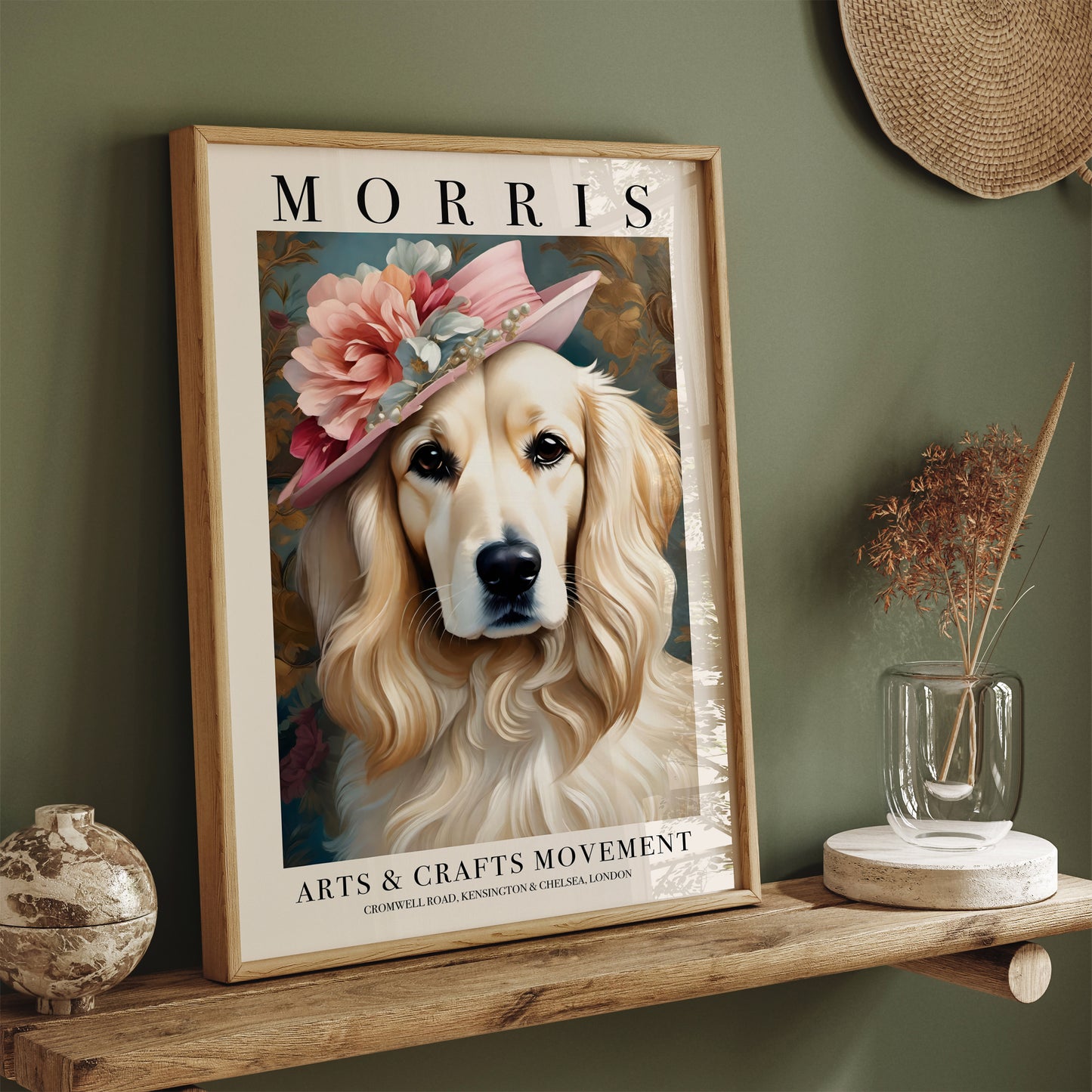 William Morris Labrador Dog Poster