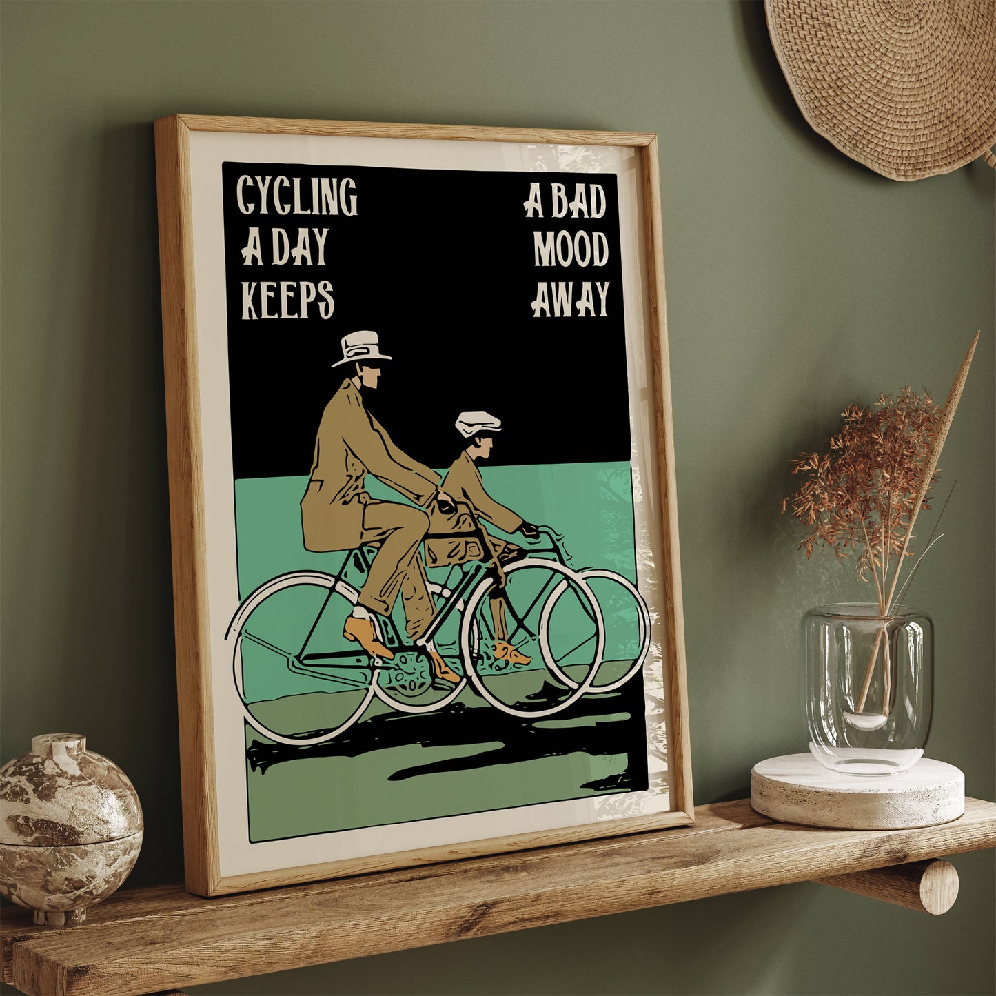 Motivational Cycling Retro Poster