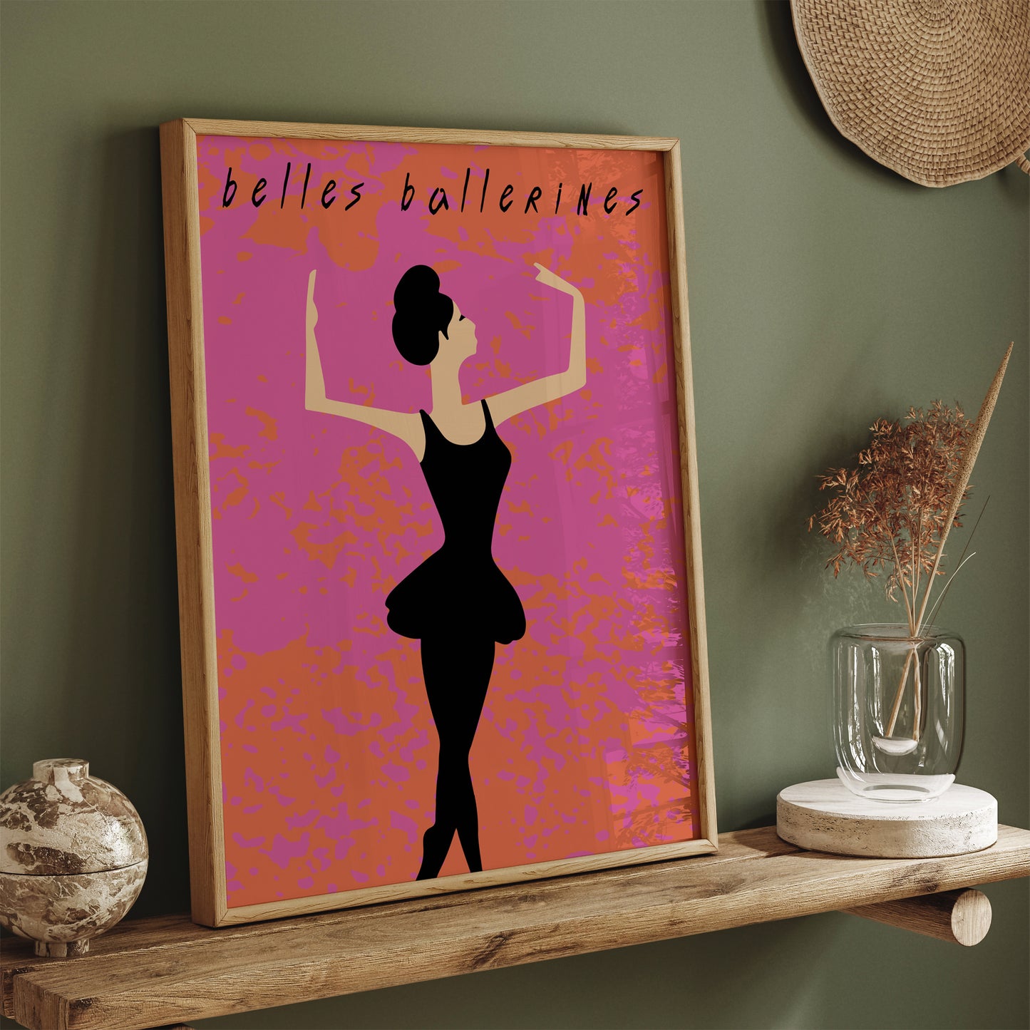 French Ballerina Minimal Poster