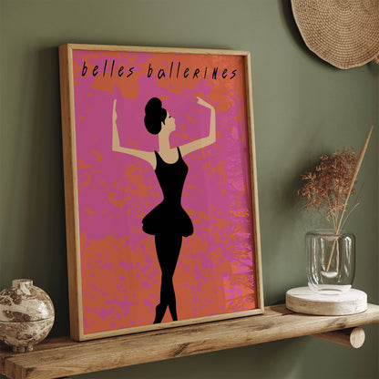 French Ballerina Minimal Poster