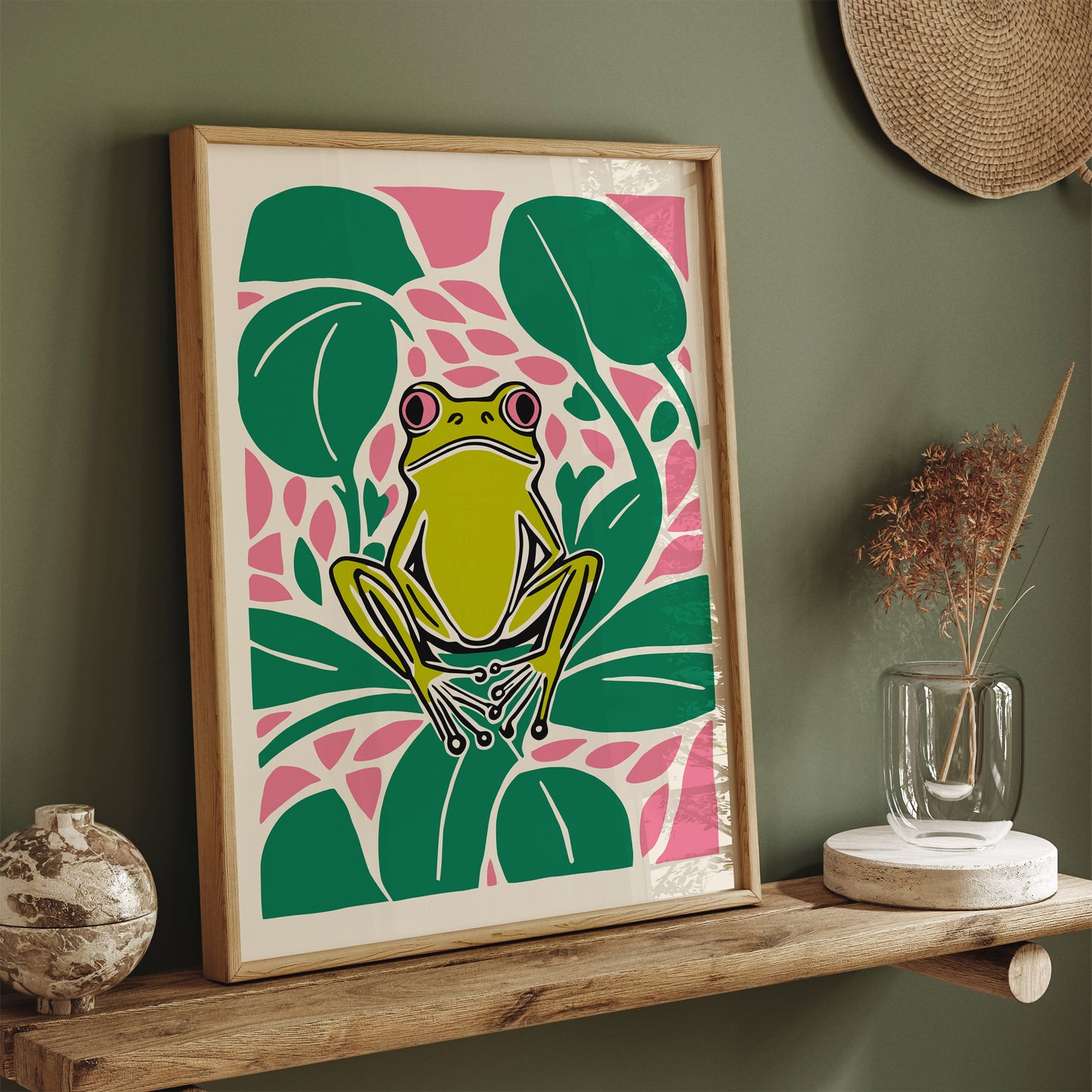 Cute Frog Print - Frog Pond Preserve Art