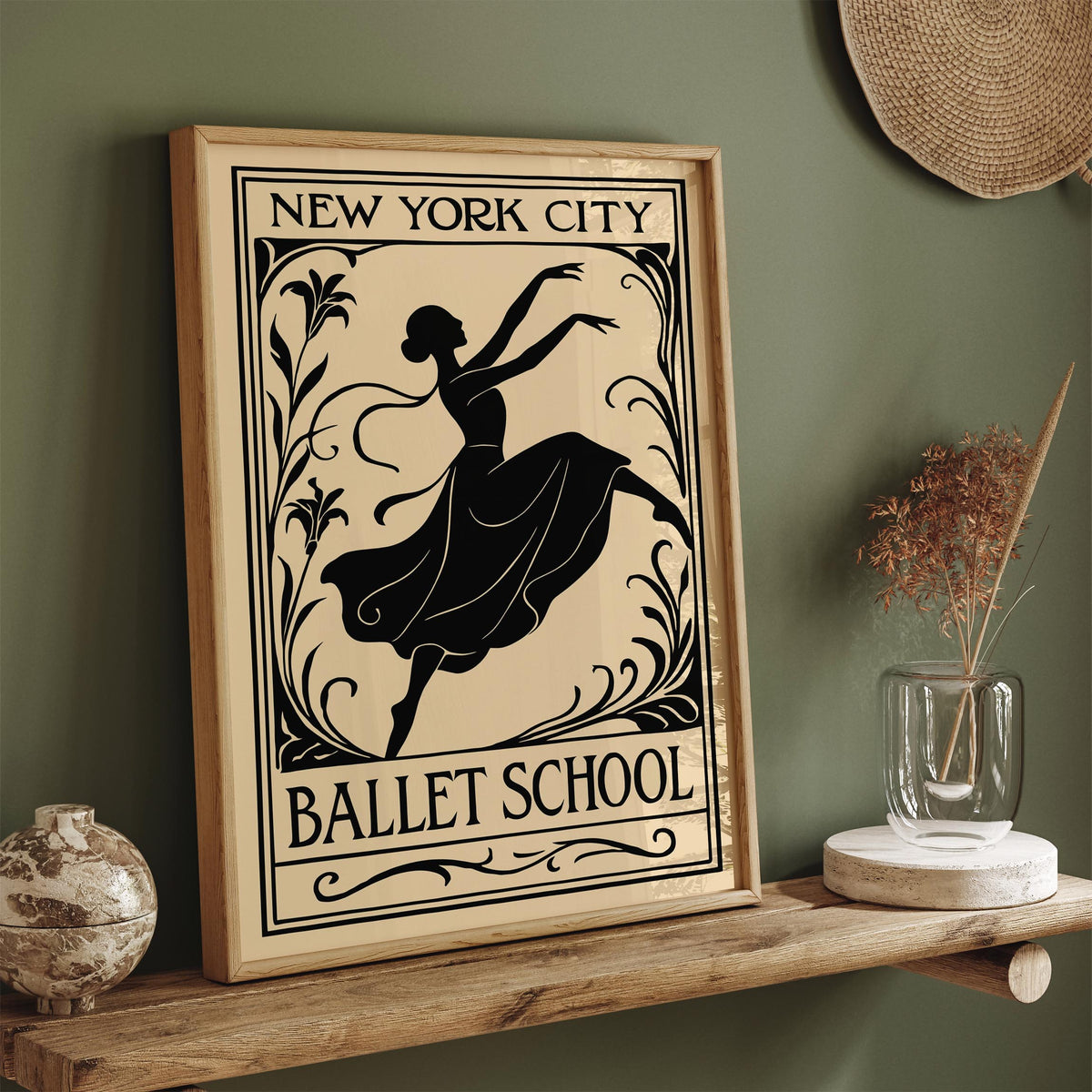 New York Ballet School Art Poster