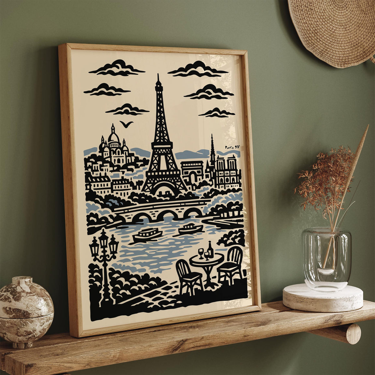 Paris 97 Vintage Travel Poster