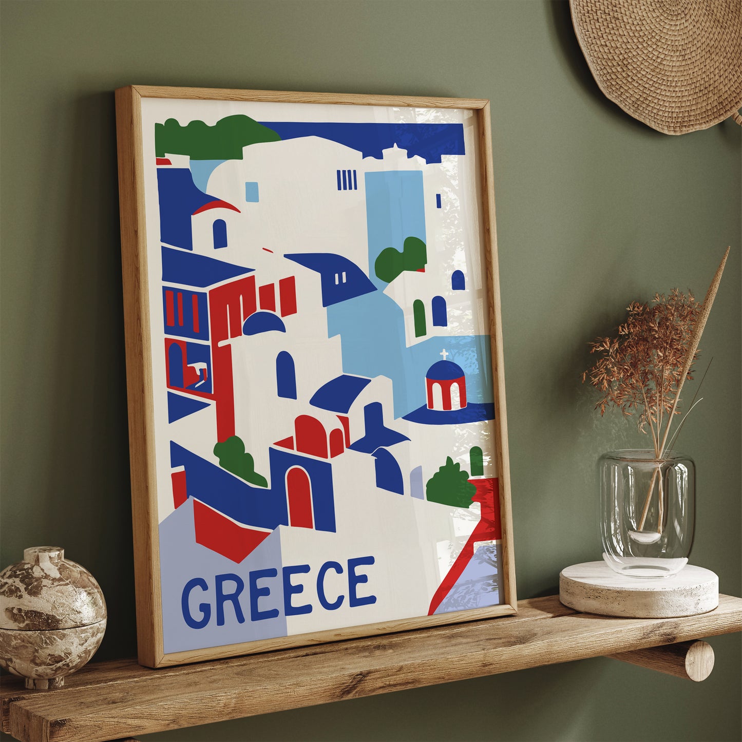 Minimalist Greece Travel Poster