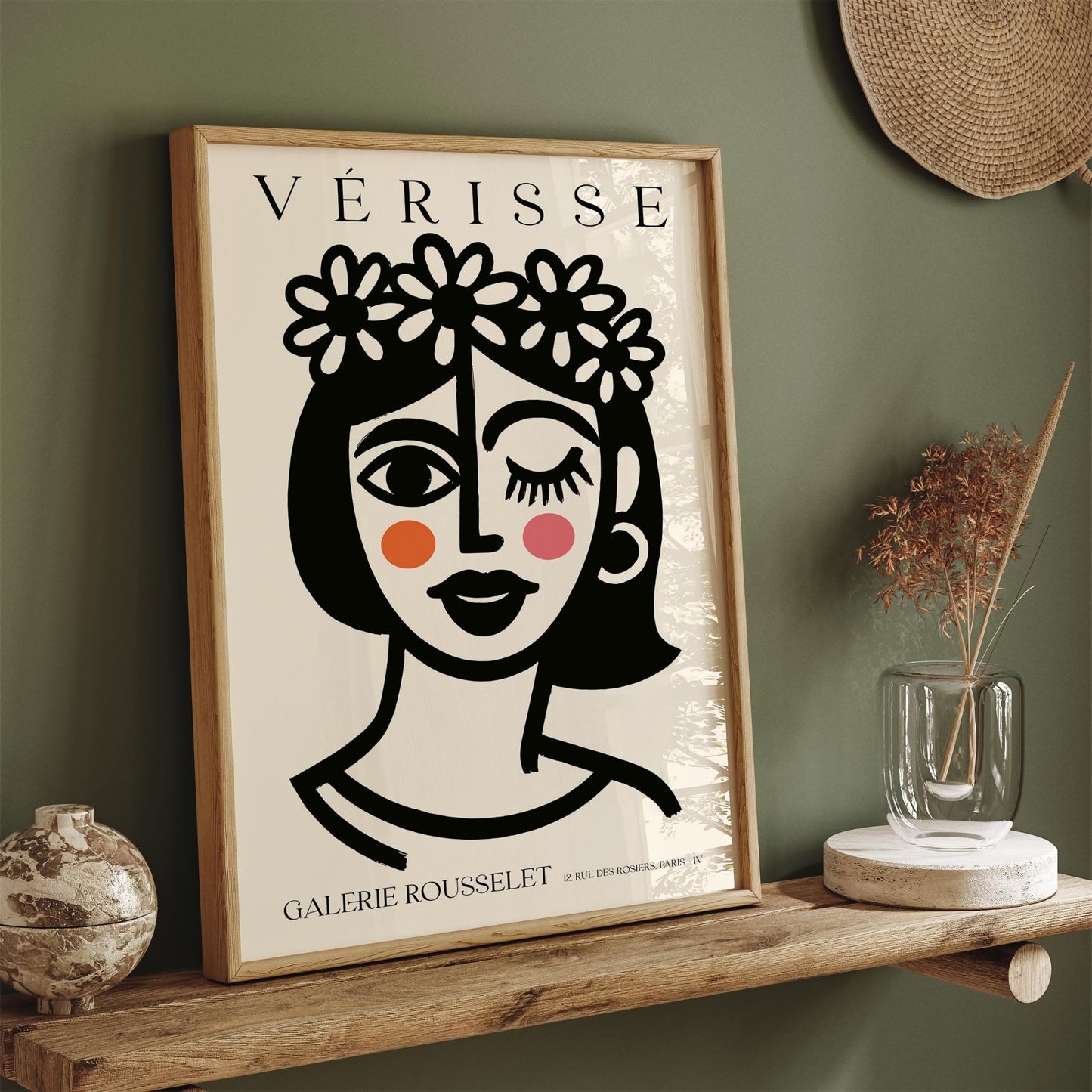 Girl with Flower Crown – Verisse Galerie Rousselet Art Print
