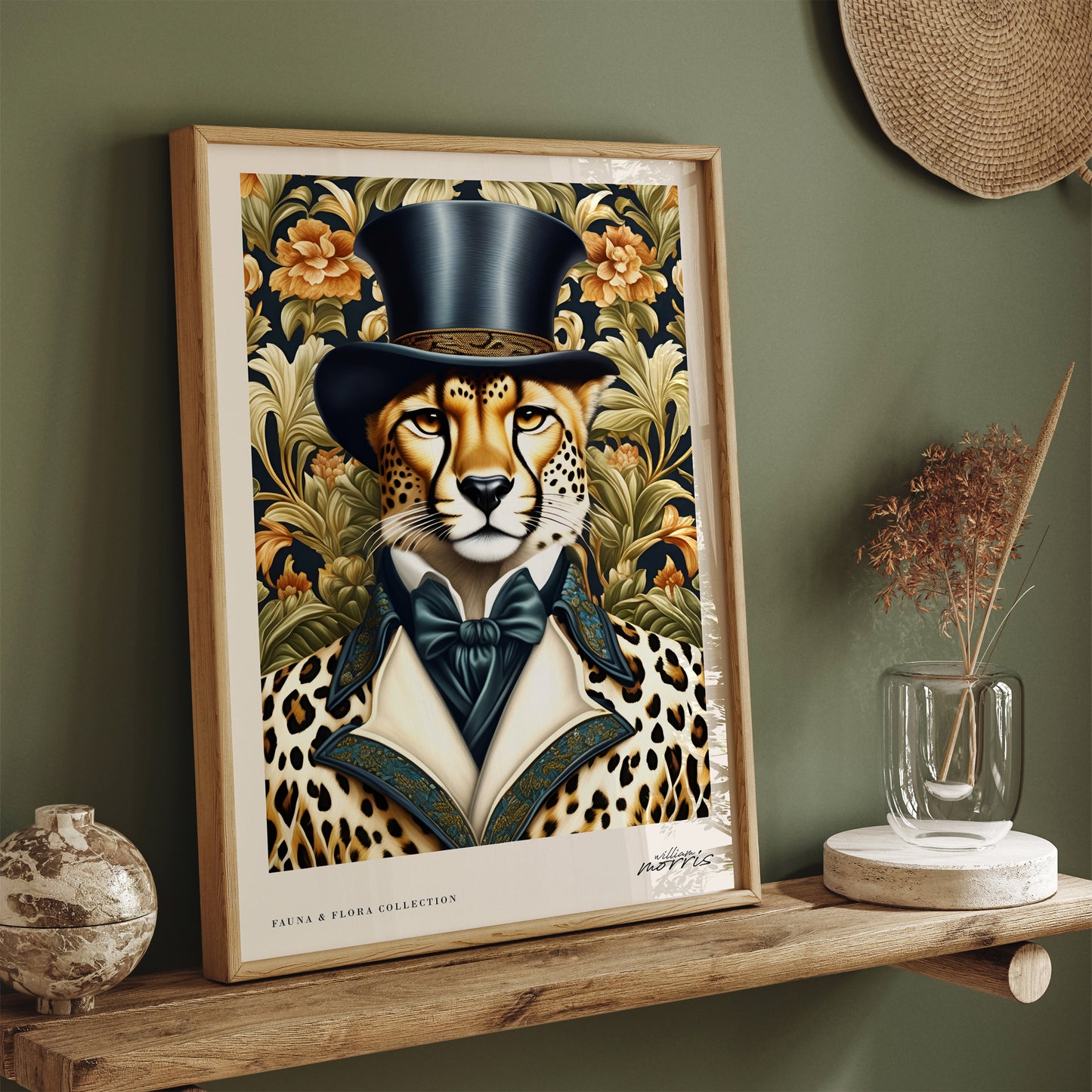 Dressed up Cheetah Morris Wall Art