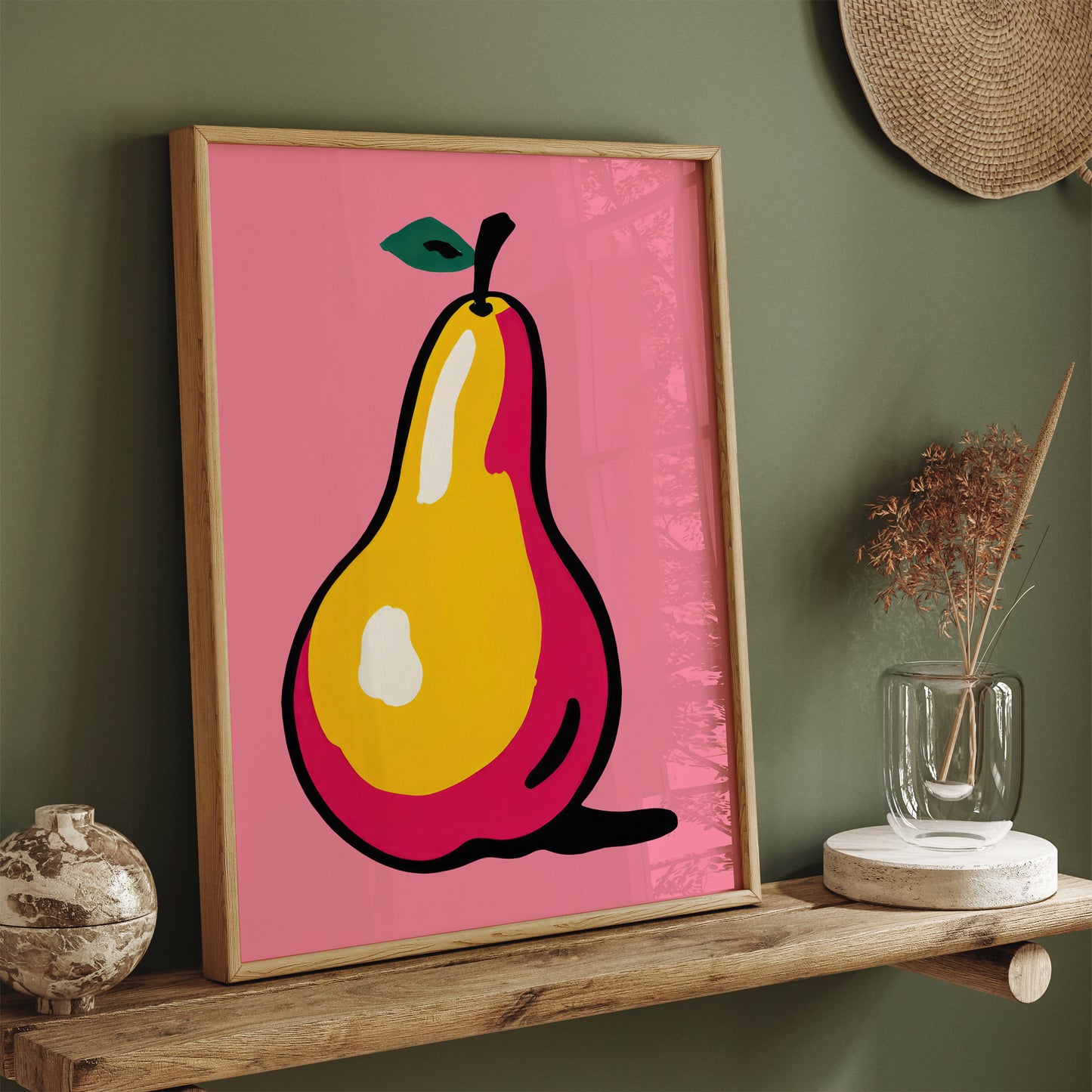 Pink Pear Wall Art Print