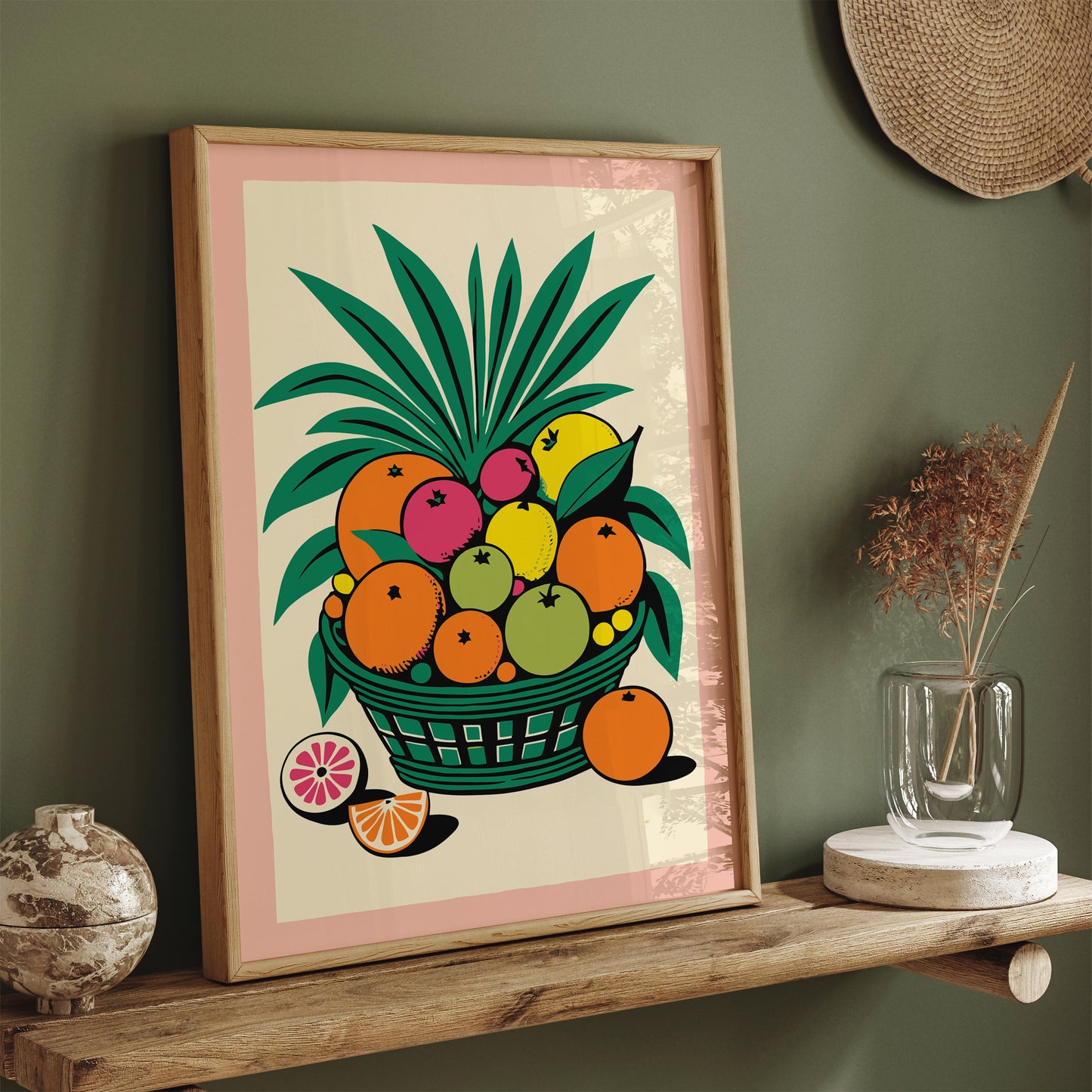 Retro Farmhouse Decor Fruit Wall Art