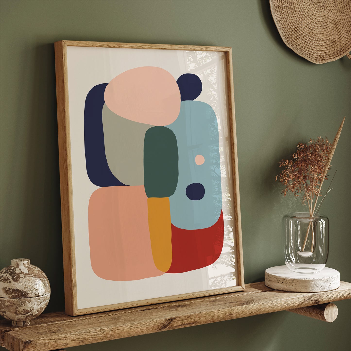 Retro Colorblocks Art Print