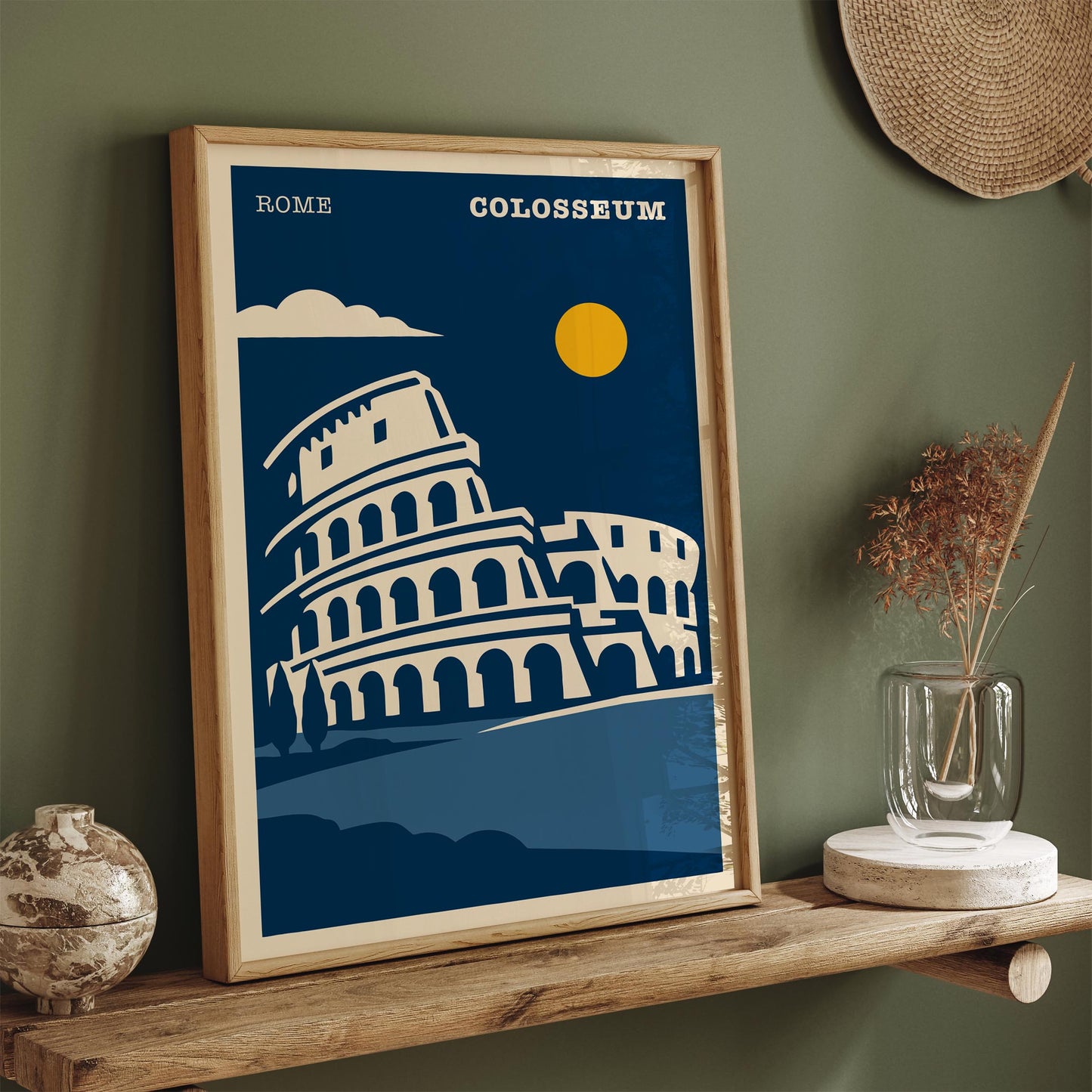 Colosseum Rome Travel Poster