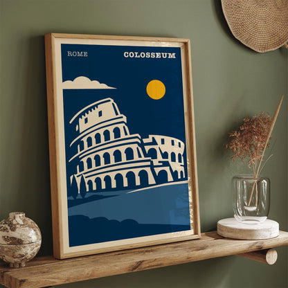 Colosseum Rome Travel Poster