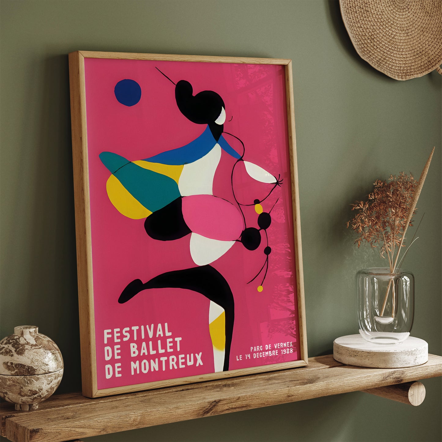 Montreux Ballet Festival - Retro Ballerina Wall Art