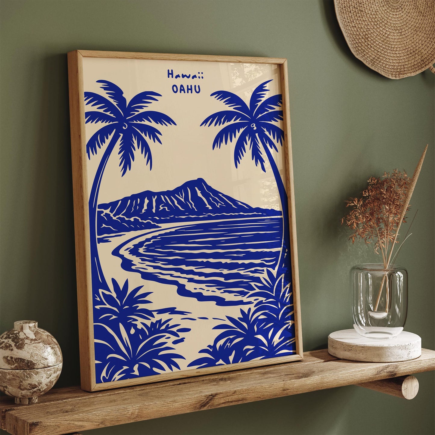 Hawaii Oahu Travel Poster