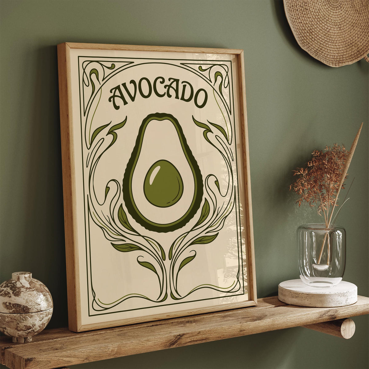 Green Avocado Kitchen Poster