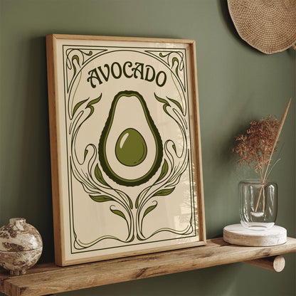 Green Avocado Kitchen Poster