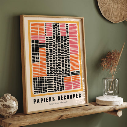 Retro Abstract Mid Century Cut Outs Poster