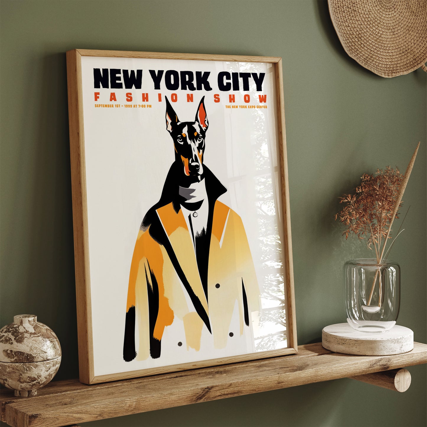 NYC Fashion Show Doberman Poster