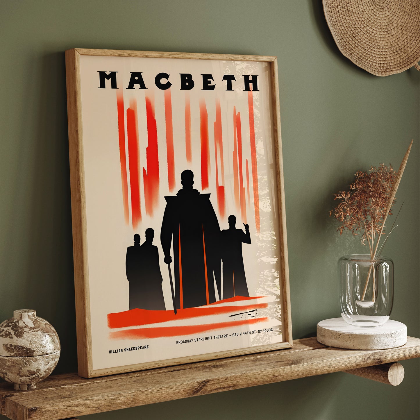 Macbeth Retro Theatre Shakespeare Poster