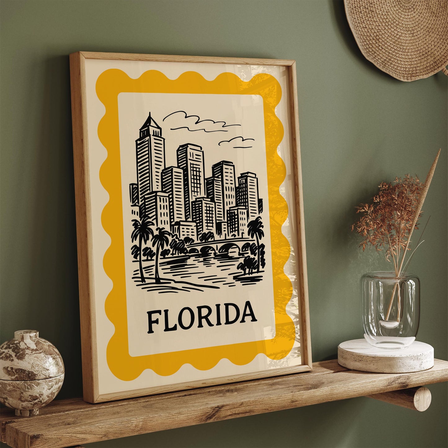 Florida Sketch Travel Poster