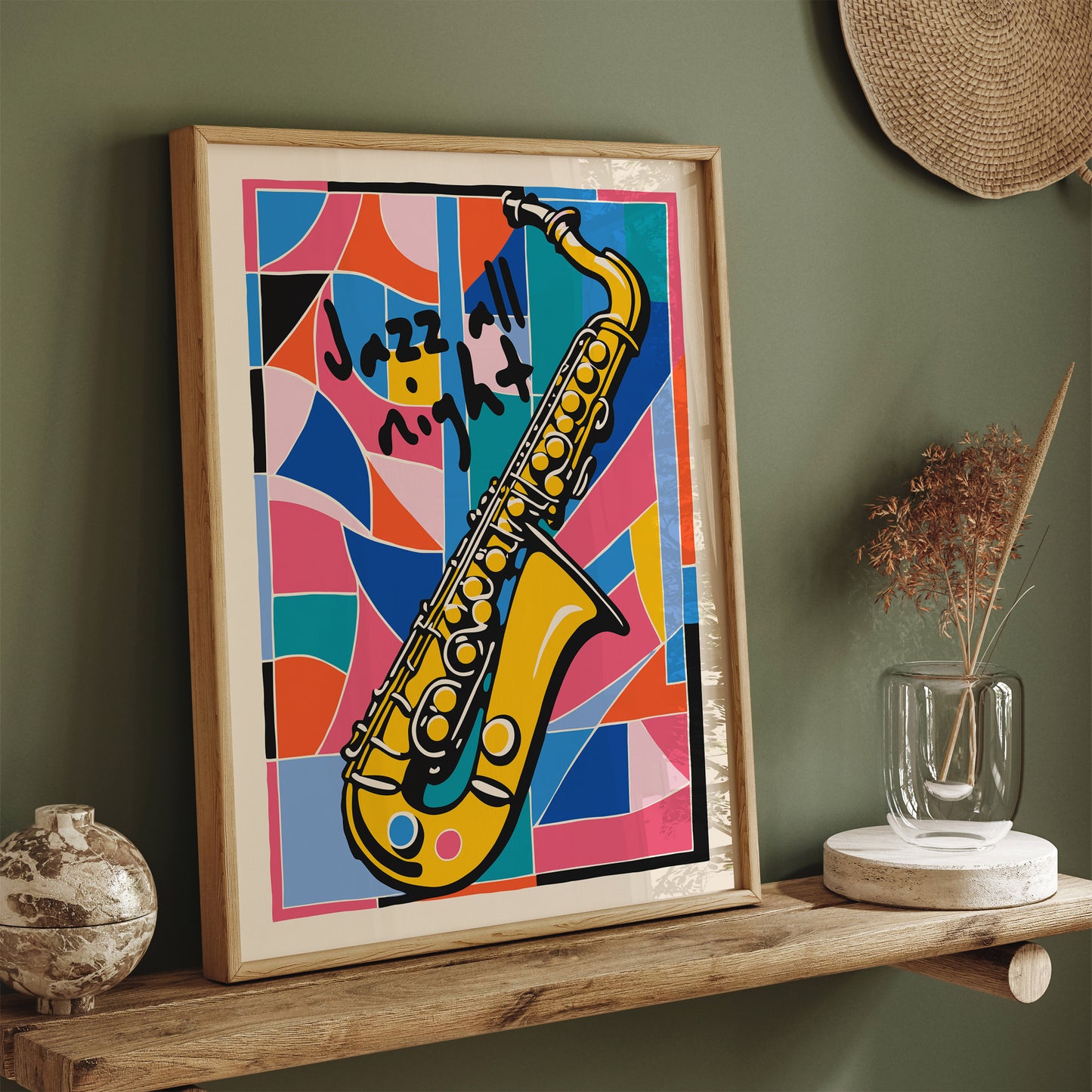 Jazz all Night Colorful Poster