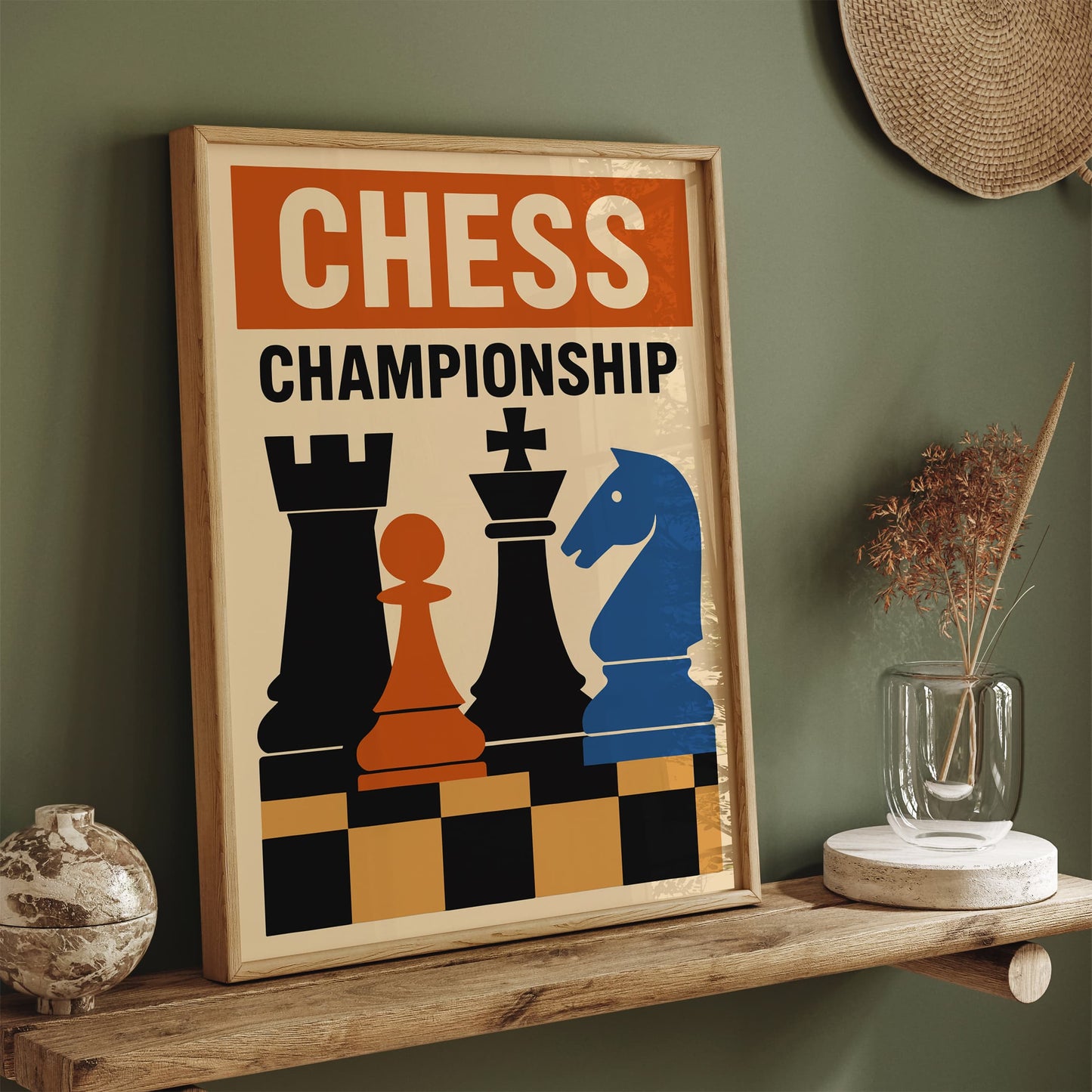 Chess Championship Retro Poster
